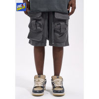 Multi Pocket Drawstring Functional Tactical Shorts Men S Casual Loose Cargo Shorts Heavy Weight Knee Length Y2k Plus Size Shorts