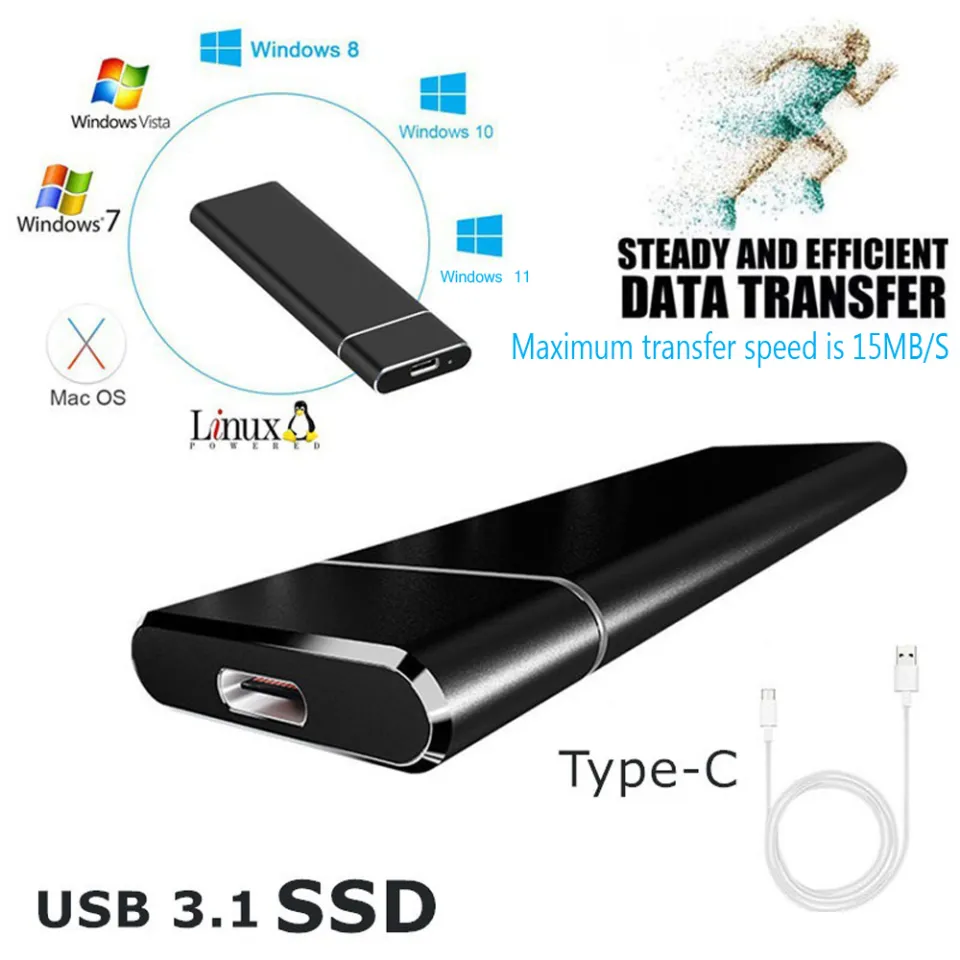 Disco duro externo portátil de 2 TB SSD disco duro de alta