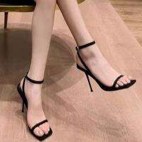 Fashion Shoes For Women Buckle Strap Solid Womens Sandals Peep Toe Thin Heels Super High Pump Women Square Toe Heeled Sandals