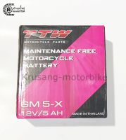 แบตเตอรี่เเห้ง 5 เเอมป์ แบตเตอรี่ TTW GM5-X 12V/5AH สำหรับ Mio เก่า