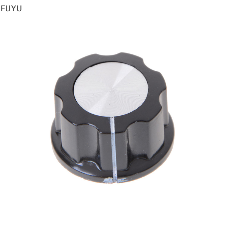 fuyu-5ชุด-black-rotary-potentiometer-knob-caps-พร้อม5pcs-count-dial-0-100-scale