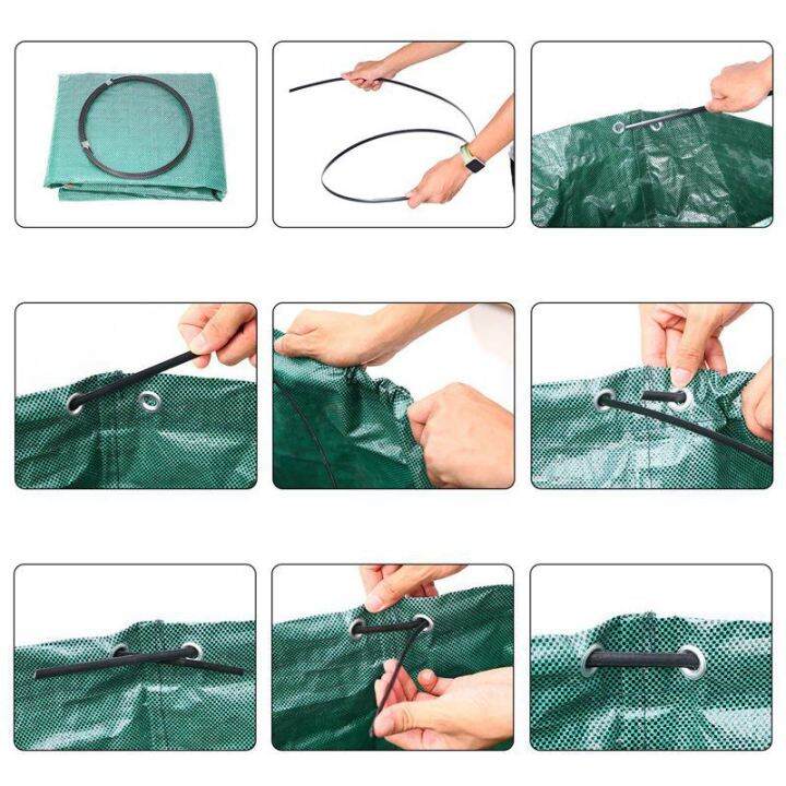 6x-270l-garden-waste-bag-large-strong-waterproof-heavy-duty-reusable-foldable-rubbish-grass-sack