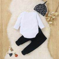 3Pcs Baby Halloween Suit Baby Boy Girl Halloween Cartoon Letter Romper Bodysuit+Pants Hat Outfits ropa niña conjuntos de menina  by Hs2023