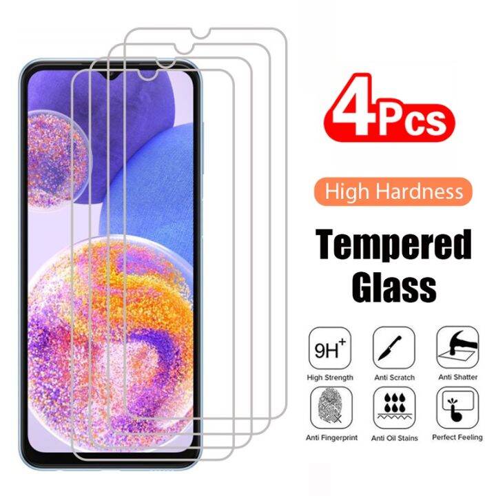 a34-a14-samsung-galaxy-กระจกนิรภัยสำหรับ4ชิ้น5กรัม2-5d-9ชั่วโมงฟิล์มกันรอยสำหรับป้องกันหน้าจอโปร่งใส