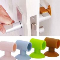 1PCS Baby Safety Door Knob Silencer Crash Pad Wall Protectors Silicone Door Stopper Anti Collision Stop Products 4 Colors Decorative Door Stops