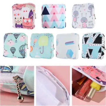 1pc Sanitary Napkin Storage Bag, Women Tampon Bags Credit Card Holder Pouch  Napkin Towel Cosmetics Cotton Coin Purse Organizer