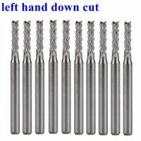 10pcs ซ้ายเกลียว PCB กัดตัดข้าวโพด end mill แกะสลักบิต CNC PCB เจาะบิตชุด pcb router bits