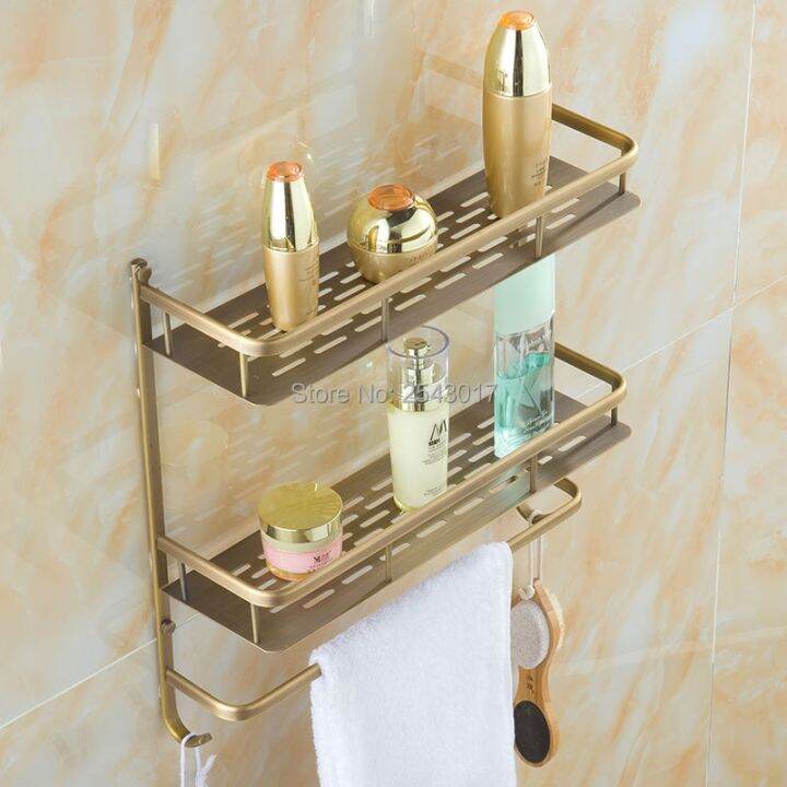 copper-brass-high-quality-european-classic-basket-shelf-with-towel-rack-double-layer-multifunctional-bathroom-accessories-zr2518