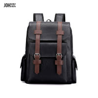TOP☆JOHNN Mens Womens Backpack Large Capacity Soft Pu Leather Casual Student School Bag Computer Bag Travel Backpack