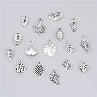 1pc Antique Silver Filigree Leaf Small Ginkgo Biloba Leaf Charms celet Necklace Jewelry Making Findings