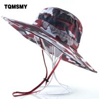 Fashion Tactical Camouflage sun hats for men Outdoor Fishing cap Wide Brim Anti-UV caps women camping hat Summer Hiking bone