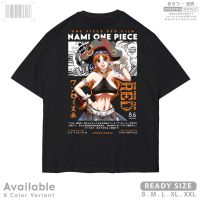 แขนสั้นโอเวอร์ไซส์เสื้อยืด พิมพ์ลายอนิเมะ One PIECE RED FILM O NAMI สไตล์ญี่ปุ่น x A2511 KisetsuS-4XL