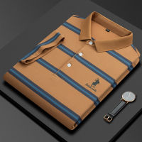 High end nd fashion embroidery Paul short sleeve t-shirt mens Striped Cotton Lapel top 2022 summer new casual Polo fashion