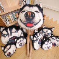 [COD] funny husky plush cushion toy dog head doll wholesale