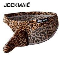 JOCKMAIL ชุดชั้นในชายบิกินี่กางเกงในแบบมีช่องกระจู๋ชายกางเกงในแบบลายเสือดาวเซ็กซี่กางเกงในมีกระจับ