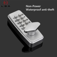 【YF】 LBA High Grade Digital Mechanical Password Door Lock Push Button Keyless Code Furniture Handle Locks Waterproof Dustproof