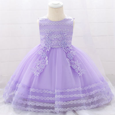 Summer Lace Princess Baby Dress For Girl Christmas Birthday Party Clothing Kid Wedding Pink Flower Dresses Children Prom Costume