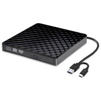 External CD DVD DriveBurner Portable DVD CD ROM Rewriter Writer Duplicator for Laptop, Desktop, Mac, , Windows