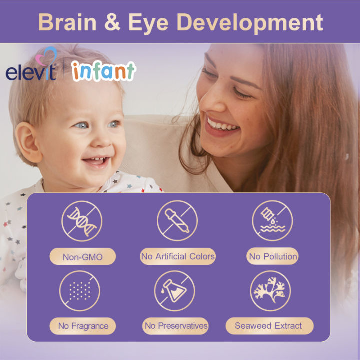 elevit-infant-dhaเด็ก-100mg-algae-oil-omega-3-บำรุงสมอง-วิตามินเด็ก