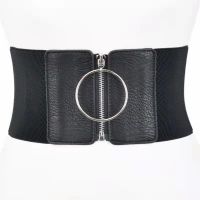 【YF】 Wide for Elastic Dresses Belts Female Big Metal Ladies Waist 124