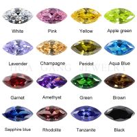 2X4mm 10X20mm 50pcs/lot Marquise Shape Cubic Zirconia Stone Multicolor Brilliant Cut Loose CZ Synthetic Gems Beads For Jewelry