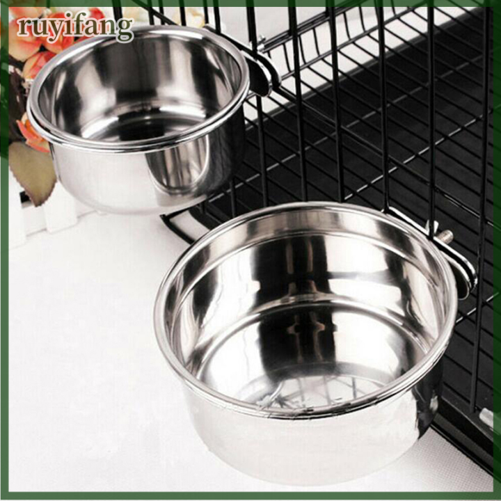 ruyifang-pet-hanging-bowl-สแตนเลสสุนัขและแมวให้อาหารอาหารนกชามกรง
