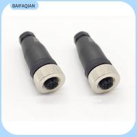 BAIFAQIAN 2Pcs 4พิน ขั้วต่อตัวเมีย M12 12mm ครับ ปลั๊กการบิน หัวหญิง ขั้วต่อแบบวงกลม อุปกรณ์สำหรับอุตสาหกรรม