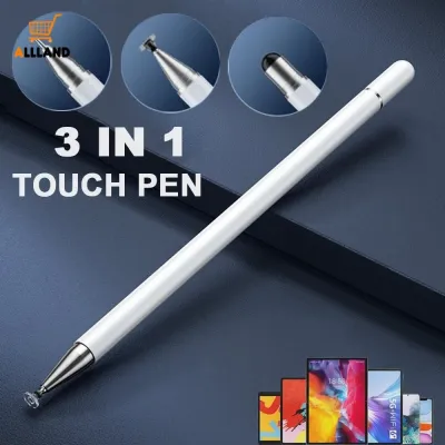 ปากกาทัชสกรีนทั่วไป 3 In 1 / ดินสอวาดภาพหน้าจอสัมผัส / ปากกา Capacitive ปลายบาง สําหรับแท็บเล็ตโทรศัพท์มือถือ Android IOS 【QYUE】