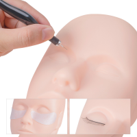 Mannequin Head, Micro-Blading Practice Head สบายสำหรับ Lip Tattoo สำหรับคิ้วสำหรับอายไลเนอร์สำหรับขนตา Grafting แต่งหน้า