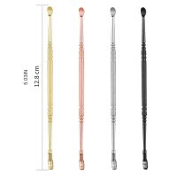 Ear Pick Double-end Digging Ear Spoon Earwax Curette Remover Cleaner Ear Stainless Steel Spiral Earpick Cleaning Tool D0UE