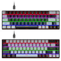 ใหม่68คีย์ RGB เกม E-Sports ที่เปล่งแสงสีเขียวแกนสีแดงคีย์บอร์ดแบบกลไกคอมพิวเตอร์โน๊ตบุ๊ค MAC60 %