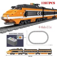 building block Technical Train series KAZI Electric railway track laying machine engineering educational assembling toy