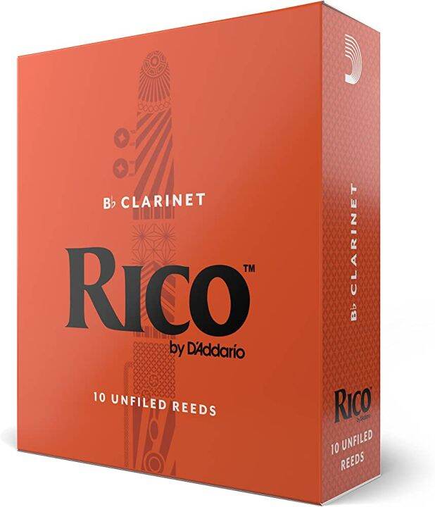 rico-ลิ้นบีแฟลต-คลาริเน็ต-กล่องส้ม-bb-clarinet-reeds-orange-box-no-2-5-กล่องละ-10-อัน