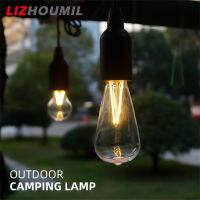 LIZHOUMIL ตะเกียงสายเคเบิล Led แบบพกพากลางแจ้ง,พร้อมที่วางโคมไฟลายไม้5V 1a 2W 70lm เต็นท์ตั้งแคมป์รูปทรงหลากหลายไฟบรรยากาศคริสต์มาส