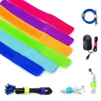 【YY】50Pcs Reusable Cable Nylon Magic Strap Cable Wire Cord Ties Tidy Organiser Desk Management for Cable Winder