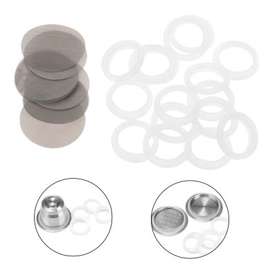 15Pcs White Soft Silicone O-ring Gaskets amp; 8Pcs Filters Replace for Reusable Nespresso Stainless Steel Refillable Coffee Capsule