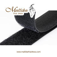 เมจิกเทปตีนตุ๊กแกสีดำ เมจิกเทป เวลโกเทป Velcro Tapes กว้าง 1 นิ้ว ยาว 1 เมตร สินค้าพรีเมี่ยม Mallika Thaidress
