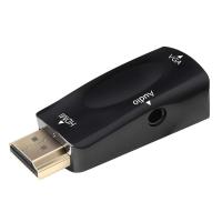 1080P HDMI to VGA Converter Adapter + 3.5 mm Audio Video Jack full HD PC Laptop For Xbox PS4 PC Laptop Box to Projector