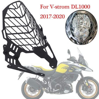 ฝาป้องกันเตาย่างป้องกันไฟหน้ารถจักรยานยนต์อลูมิเนียมสำหรับ SUZUKI V-STORM DL1000ฝาครอบ2017-2019