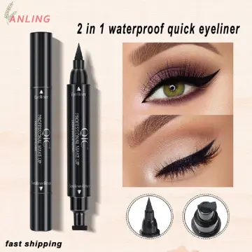 2 In1 Winged Stamp Liquid Eyeliner Pencil Eyes Makeup Waterproof