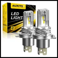 (Premium car) AUXITO H4 Fanless LED CSP หลอดไฟหน้าสำหรับรถยนต์รถจักรยานยนต์9003 LED Hi/lo ไฟหน้าลำแสงสูงและต่ำโคมไฟหัวอัตโนมัติ12โวลต์12000Lm