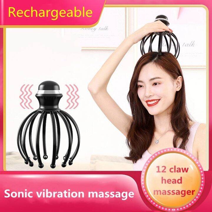 Electric Head Massager Vibrating Head Massage Scalp Relaxation Octopus