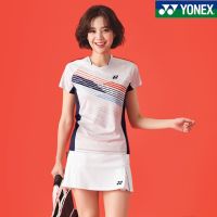 ☁Yonex ชุดออกกำลังกายสำหรับผู้หญิง,ชุดเล่นเทนนิสแขนสั้นแห้งเร็วชุดกีฬาแบดมินตัน