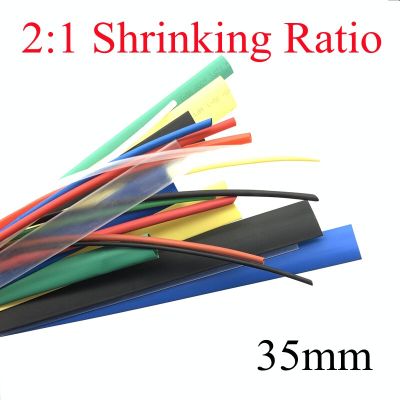 1M Heat Shrink Tube 35mm Diameter Insulated Polyolefin 2:1 Shrinkage Ratio Wire Wrap Connector Line Repair 1KV Cable Sleeve Cable Management
