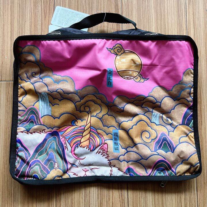 lesportsac-2023-กระเป๋าใส่อุปกรณ์อาบน้ำ1436กระเป๋าเก็บของกระเป๋าเก็บสัมภาระกระเป๋าขนาดใหญ่และขนาดกลาง