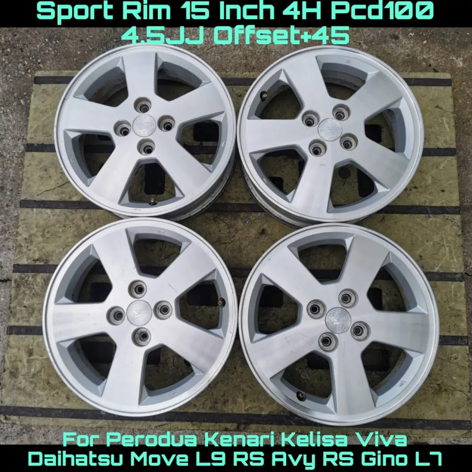 Kelisa Kenari Viva Elite Axia Myvi Ori Daihatsu L9 RS Sport Rim 15