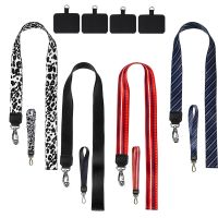 4Pcs Universal Phone Lanyard Neck Straps and Wrist Strap with Phone Tether Patches, Cell Phone Neck Lanyard with Patch