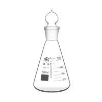 [Fast delivery]Original Universal Glass Erlenmeyer Flask with Stopper and Borosilicate Glass Erlenmeyer Flask with Glass Stopper High Temperature Resistant Beaker