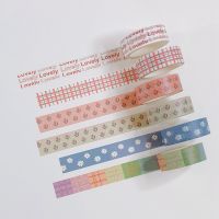 Ins Hot Tulip alphabet Love And Paper Adhesive Tape Love Flower kawaii Korea Washi Tape Hand Account Decorative Tape Stationery