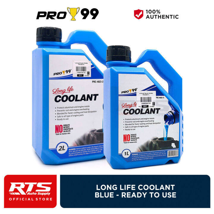 PRO99 and Peak Long Life Radiator Coolant Blue 2 Liters (2L) & 1 Liter